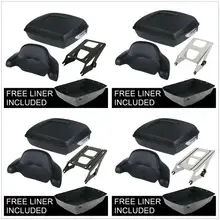 Motorcycle Chopped Tour Pack Trunk Backrest Rack For Harley Street Touring Electra Glide 14-18