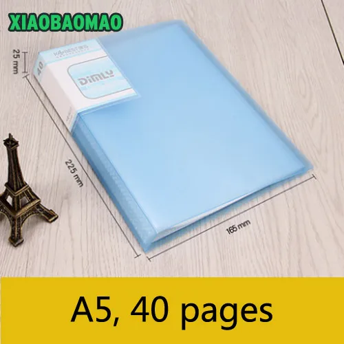 А5, 20 страниц/30 страниц/40 страниц/60 страниц, папка для документов, папка для сортировки файлов, практичные принадлежности для офиса и школы - Цвет: 40 Page