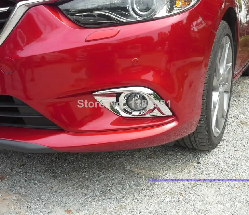 

For Mazda 6 M6 Atenza 2014 2015 ABS Chrome Front Fog Light Lamp Cover Trim Car Accessories Stickers W4