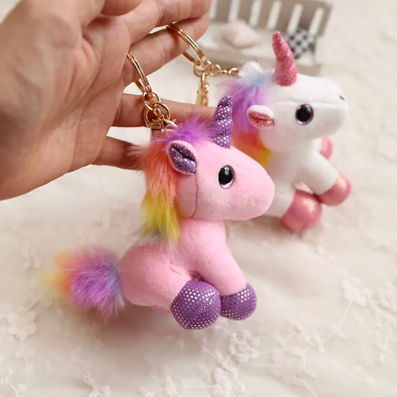 

Fancy&Fantasy Colorful Unicorn Keychain Cute Animal Cartoon Key Chain Personalized Gift For Car Key Holder Bag Pendant Charms