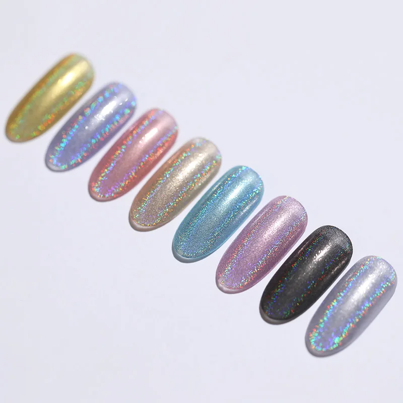 1g Holographic Nail Glitter Powder Laser Acrylic Shimmer Pigment Dust Chrome DIY Decoration Nail Art Design Accessories