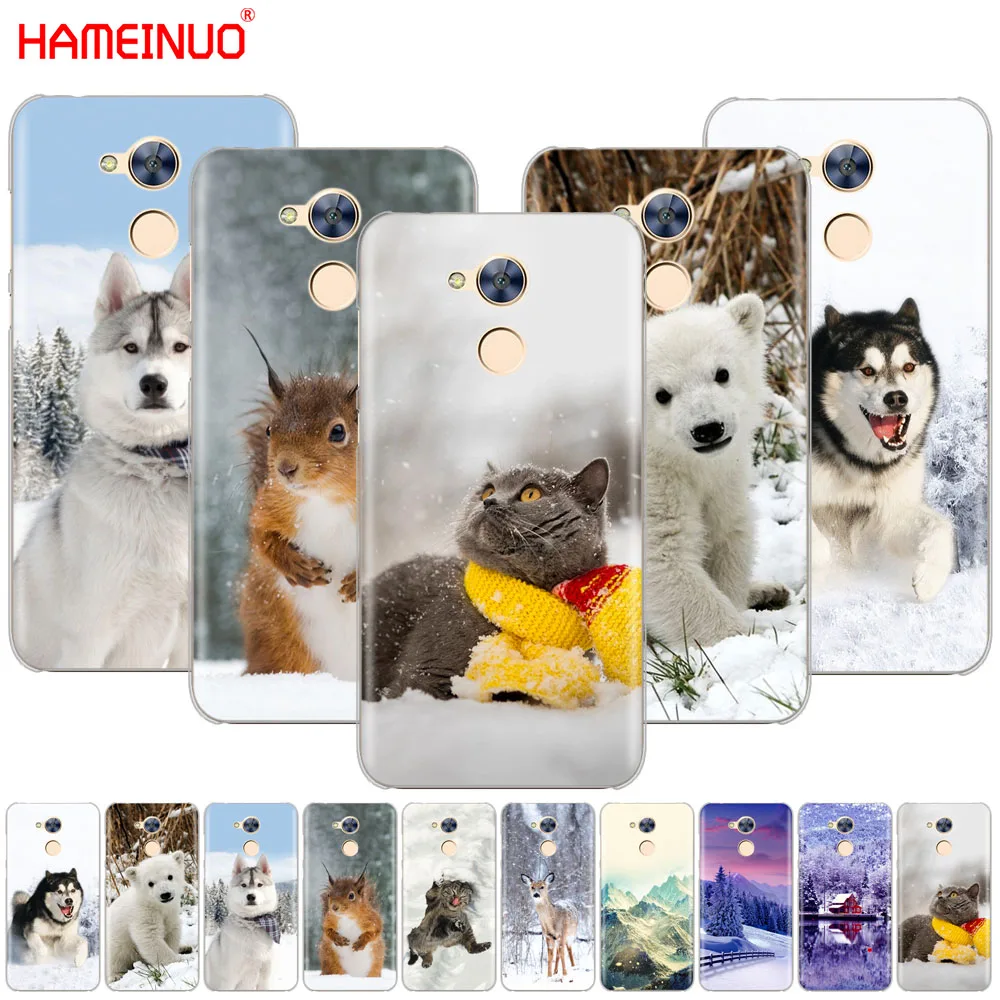 Чехол для телефона HAMEINUO с милыми кошками собаками медведями оленями зимними