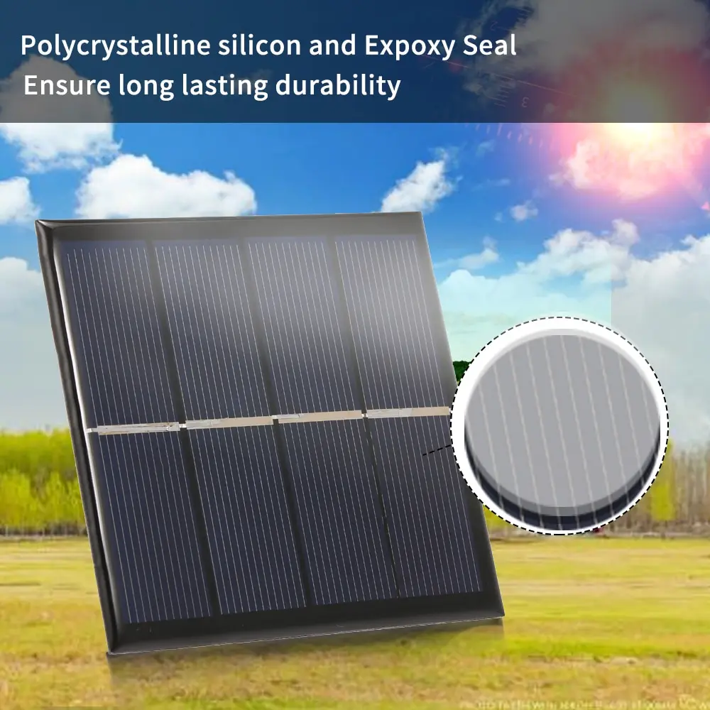 

Mini Polycrystalline Silicon Epoxy Solar Panel 1W/2V Solar Charger for 1.2V AA Rechargeable Battery Smart Solar Battery Carger