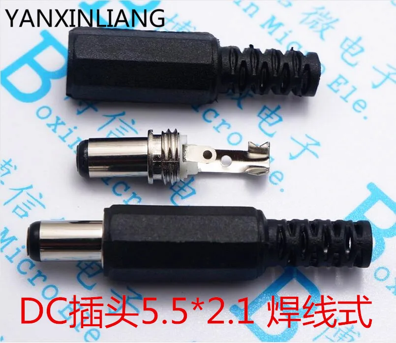 10Pcs DC Plug Male Electrical Socket Outlet DC-022 DC-005 DC-025M DC Power Jack 5.5X2.1MM 5.5*2.1 5.5*2.5mm 5.5x2.5m length 14mm
10Pcs DC Plug Male Electrical Socket Outlet DC-022 DC-005 DC-025M DC Power Jack 5.5X2.1MM 5.5*2.1 5.5*2.5mm 5.5x2.5m length 14mm