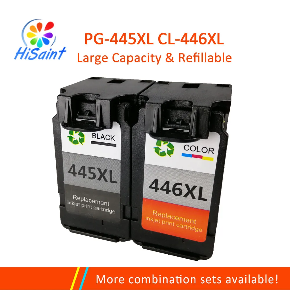Hisaint чернильный картридж для принтера 2 шт. Canon 445 446 PG445 CL446 Pixma iP2840 MG2440 струйный