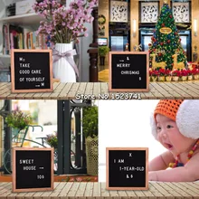 Войлочная доска для писем знак сообщение домашний офис декоративная доска Дубовая Рамка белые буквы цифры персонажи сумка 1"* 10"