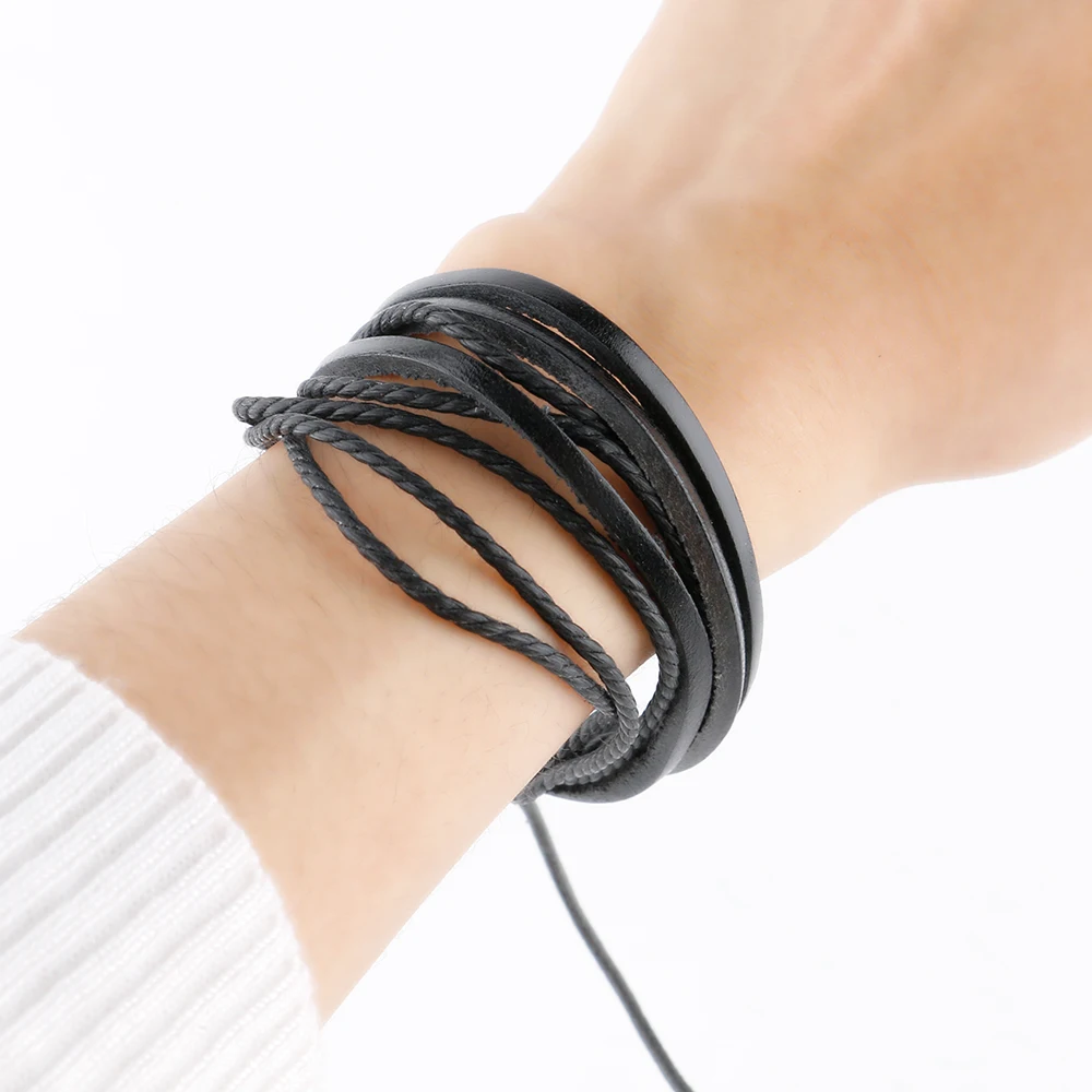 Trendy Elastic Hemp Rope Bracelets Unisex Female Leather Bangle Chain Casual Simple Charm Bracelets   (5)