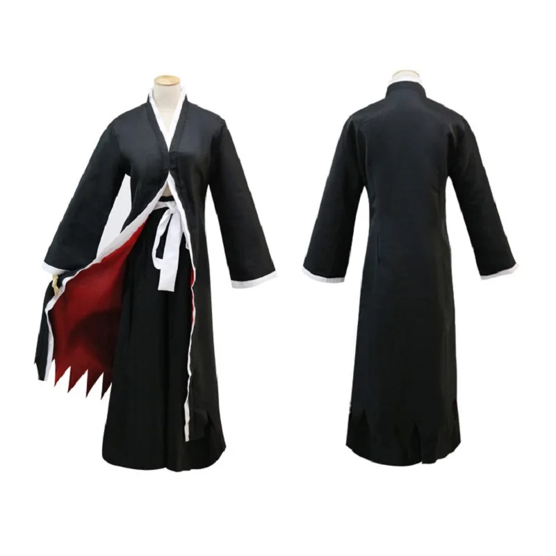 Аниме Bleach Kurosaki Ichigo, куртка для косплея+ брюки+ обувь+ парик, японское аниме bleach, костюм самурая для Хэллоуина, мужской костюм XXL