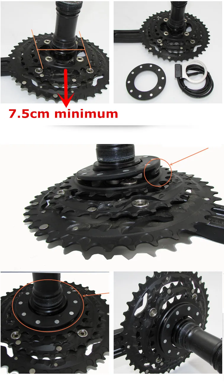 BZ-10C PAS система педаль помощник сенсор 10 магнитов для Hollowtech Crank Crankset Ebike конверсионный комплект часть