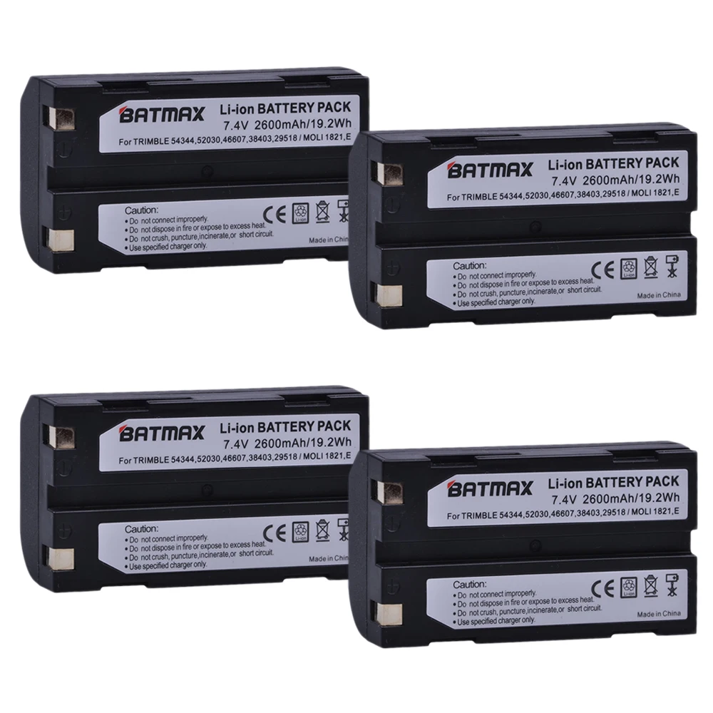 Billig 4 stücke 7,4 v 2600 mah Batterie + Dual USB Ladegerät für Trimble 54344 Batterie Trimble TR R8 Trimble 5700 5800, MT1000, R7, R8 GPS Empfänger