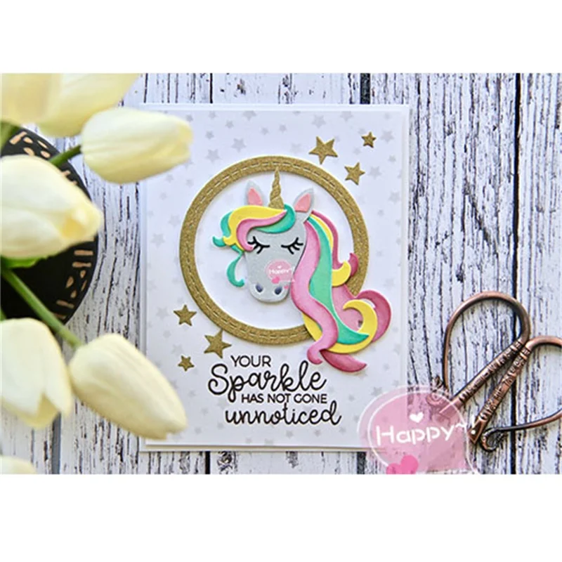 

Different Unicorn Animal Metal Cutting Dies Stencil for DIY Scrapbooking Paper Cards Making Decorative Crafts Diecuts New 2018