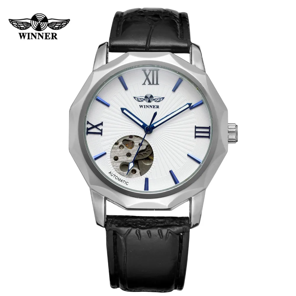 

T-winner Luxury Brand Mechanical Automatic Watch Men Movement Wrist Watches Men Luminous Hands Leather Strap Fashion Business
