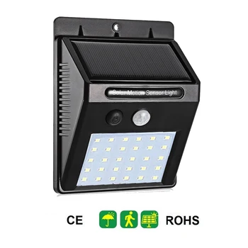 

30 LEDs Solar Panel PIR Motion Sensor Waterproof Lamp 3 Modes for Garden Yard Outdoor Emergency Night light street wall spot flo