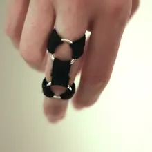 Новые модные Пастель Гот Подвязки Готический палец Связывание Rave одежда привязки пикантные женские Кейдж Связывание Белье черный розничная