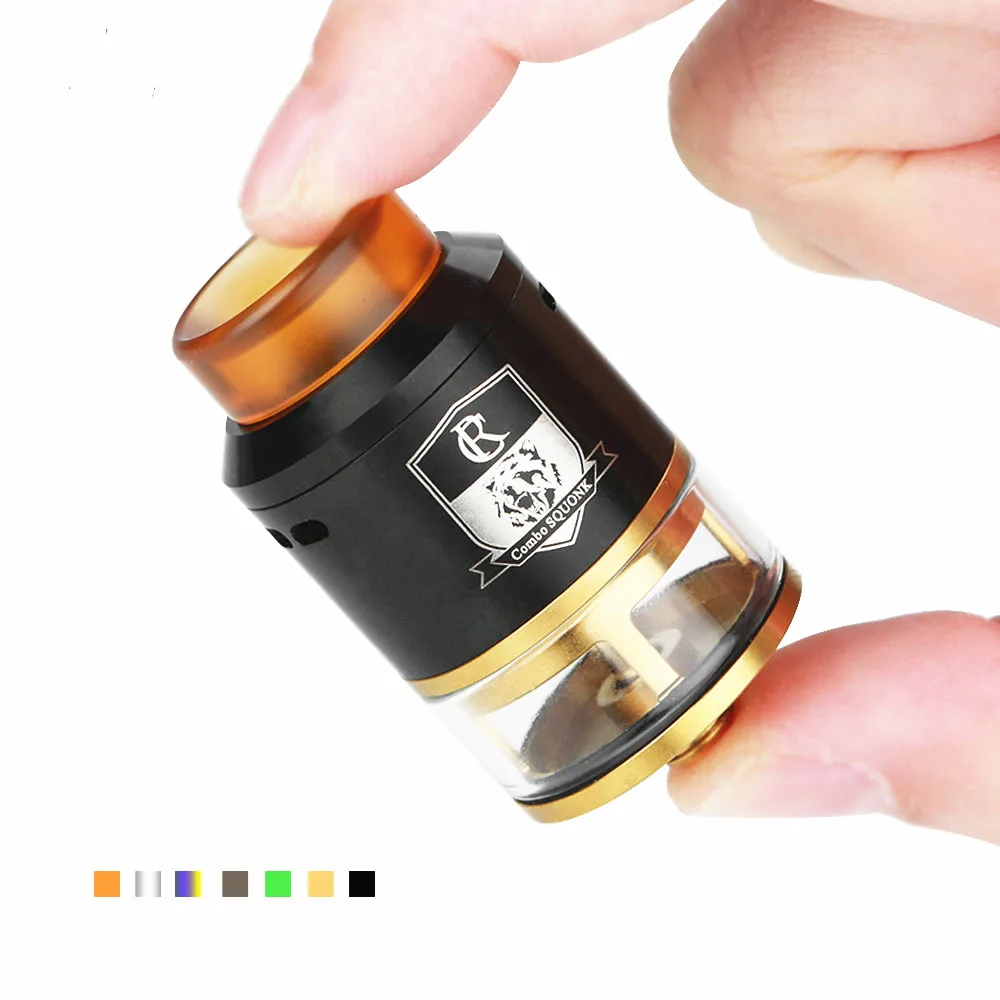 

Original IJOY COMBO Squonk RDTA 4ml with Gold plated postless deck & Squonk pin for most Squonk MODs VS IJOY RDTA 5 tank