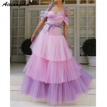 

Colorful Prom Dresses 2019 Ball Gown Flowers Beaded Straps Party Maxys Long Prom Gown Evening Dresses Robe De Soiree