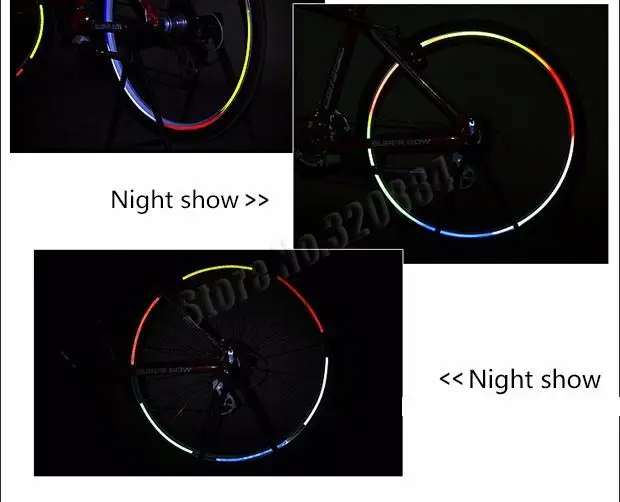 В свободном доступе! Противообрастающие светоотражающие наклейки для велосипедов обода колеса светоотражающие ленты отражатель безопасности предупреждающие ремни Велосипедное оборудование