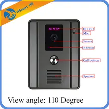 For Wired Video Door Phone Intercom Entry System 1 Color Wide Angle Night Vision 2.5mm Lens Outdoor Camera
