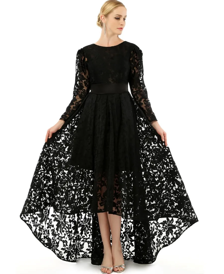 Casual Black Lace Dress