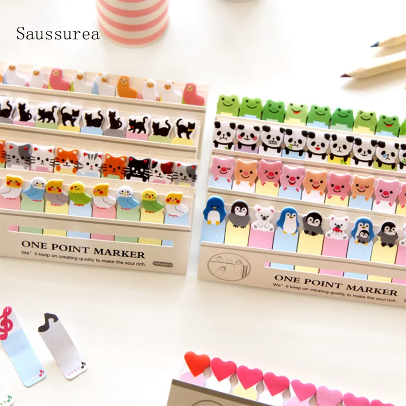 

Sticker Heart Cute Sticky Post Its Memo Pad Sticky Notes Frog Cartoon Bear Cat Heart Stickers Office School Stationery Stickers