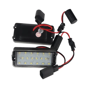

2pcs Canbus Car LED Number License Plate Lights 12V White 3W Error Free For Seat Altea Arosa Ibiza Cordoba Leon Toledo III