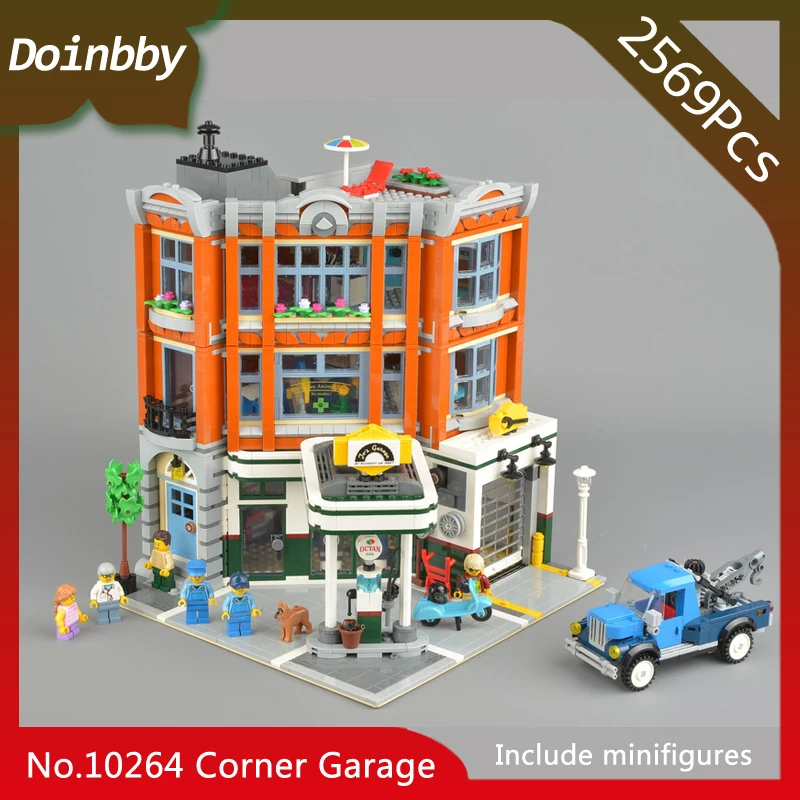 

In Stock 15042 Corner Garage Street View Creator Series Building Blocks 2569Pcs Children Toys Compatible With bela 10264