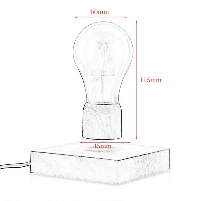 BOCHSBC Креативный дизайн магнитная левитатиновая настольная лампа деревянная основа настольная лампа Lampara для спальни столовой Кабинета уникальный подарок