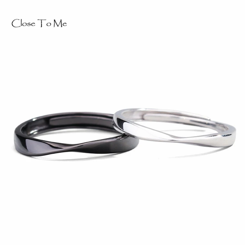 

Close To Me Real S925 Sterling Silver Ring Couple Rings for Women Simple and Stylish Fine Jewelry Lovers'Gift