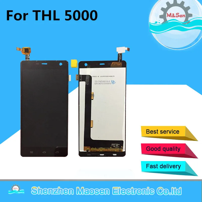 

Tested M&Sen For THL 5000 LCD Screen Display+Touch Panel Digitizer For THL 5000 Assembly Replacement Lcd Display