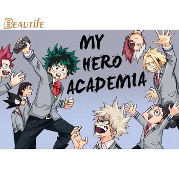 

My Hero Academy Poster Cloth Silk Poster Home Decoration Art Fabric Poster Print 20x30cm,27x40cm.30x45cm