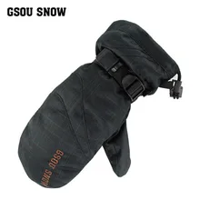 GSOU зимние уличные мужские и женские ветрозащитные теплые перчатки для сноуборда без пальцев, лыжные перчатки для велосипеда, скутера, кемпинга, пеших прогулок