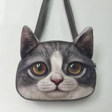 Femmes sacs à main 3D Animal impression une épaule sac chat sac dames sacs à main bolsos mujer pochette sacs à main et sacs à main