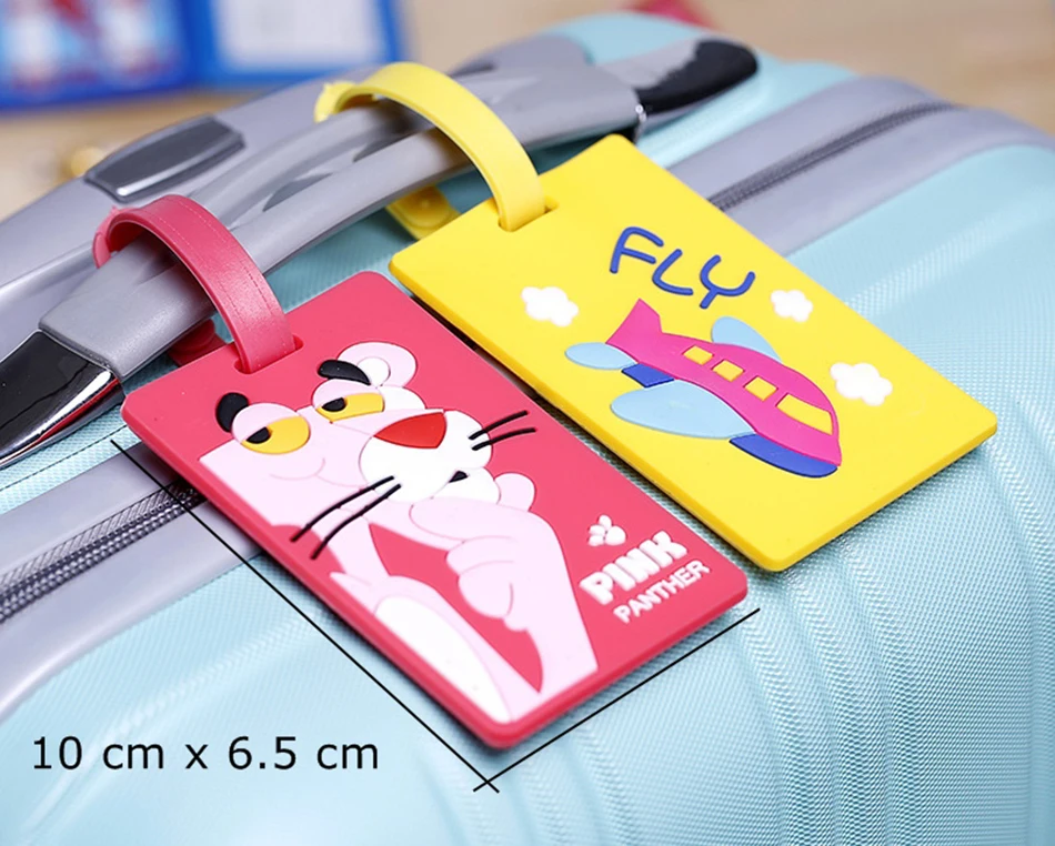 Животные Мультфильм силикагель аксессуары для путешествий багаж держатель тегов гель чемодан ID адрес держатель багажная этикетка