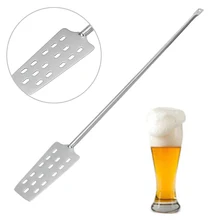 Wine Mash Tun Mixing Stirrer Stainless Steel Paddle Homebrew With 15 Holes Home Kitchen Bar Beer Wine Brewing Tools Barware household brewing machine 30l commercial beer mash kitchen equipment homebrew beer device 220v 2500w 1pc
