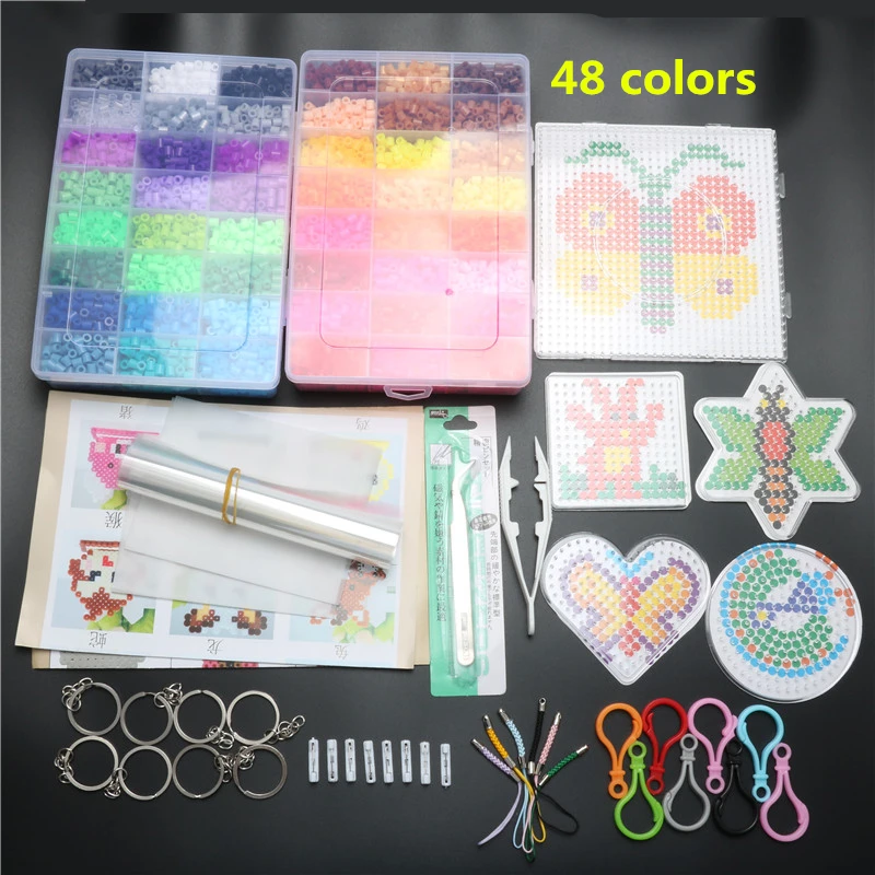5mm 48 Colors 9200pcs Hama Beads Pegboard Toy DIY Hama Beads Set