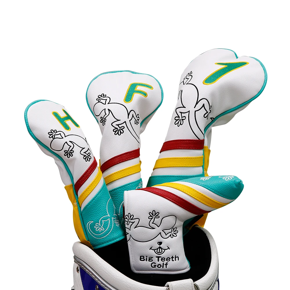 funny novelty golf head cover with gecko bigteeth