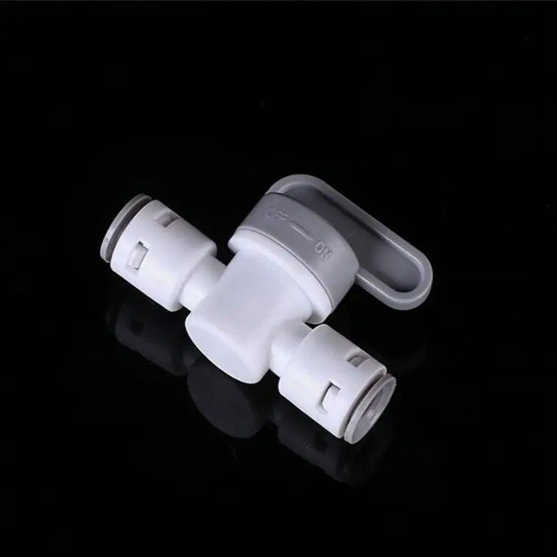 

1/4" OD Tube Tee Type PE Pipe Fitting Hose Plastic Quick Connector Aquarium RO Water Filter Reverse Osmosis System