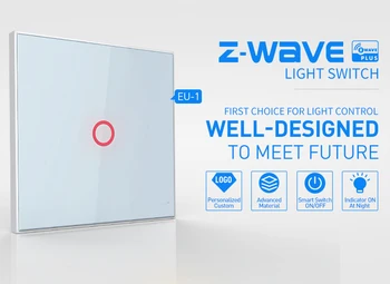 

SmartYIBA Z-wave plus 1CH EU Wall Light Switch Home Automation Z-Wave Wireless Smart Remote Control Light Switch on/off