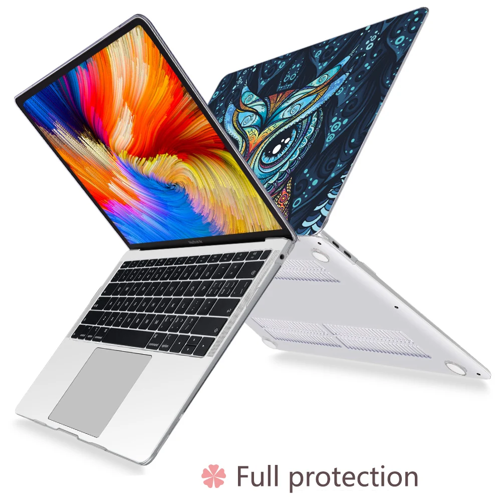 Чехол Redlai с рисунком совы для MacBook Air 13 дюймов, чехол A1932 A1466 для Mac Pro 16 A2141, чехол с сенсорной панелью 13 15 дюймов