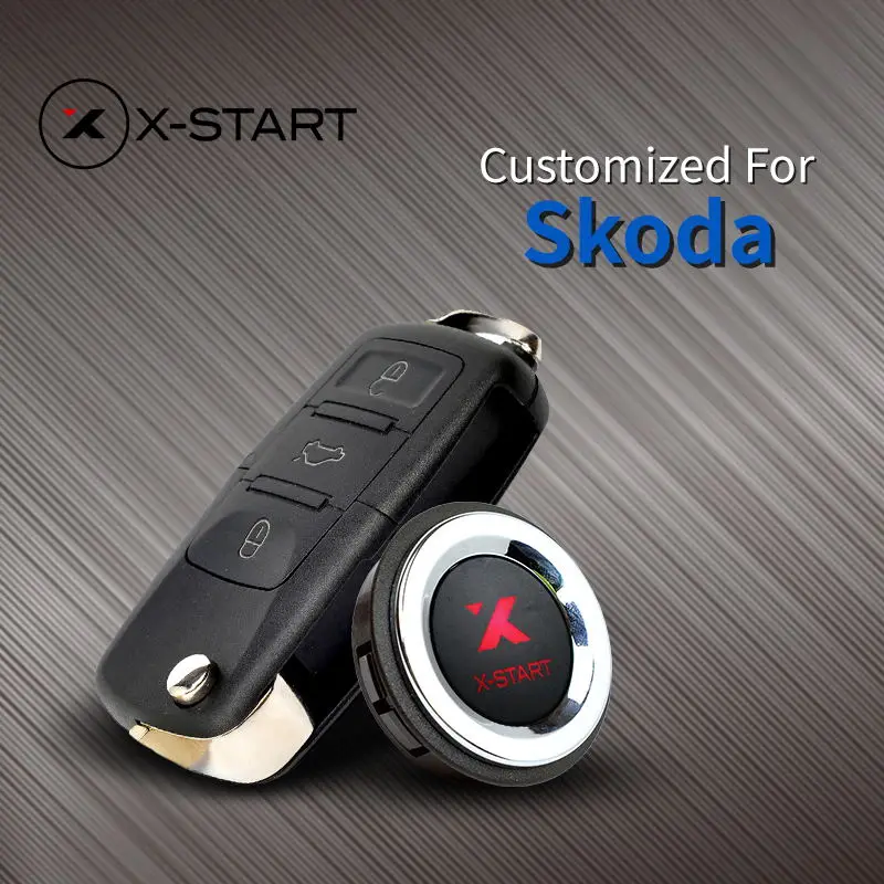 X-start Keyless Go умный ключ без ключа вход дистанционного запуска кнопочный для skoda Fabia