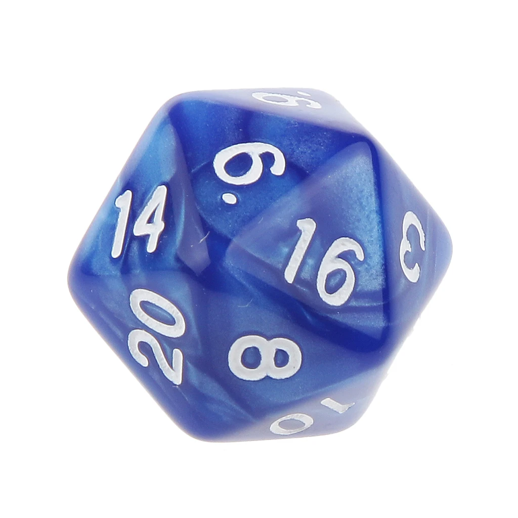 Pack of 10pcs Pearl Blue D20 Twenty Sided Game Dice D&D TRPG Games Party Supplies Pack of 10pcs Pearl Blue D20 Twenty Sided Game Dice D&D TRPG Games Party Supplies