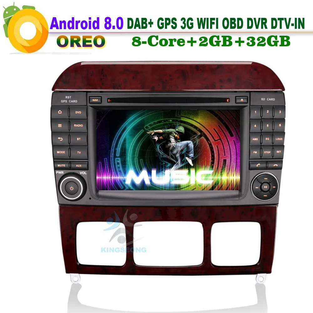 " Android 8,0 DAB+ gps DTV-IN DVD автомобильное радио Wi-Fi 3g автомобиль радио плеер для Mercedes S/CL W220 S280 S500 автомобильная стереосистема с диагностическим разъемом и цифровым видеорегистратором