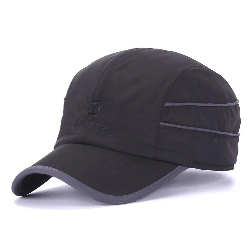 

Autumn Winter Korean Baseball Cap For Men Warm Hat With Earflaps Cotton Bone Snapback Cap Men Simple Russian Casquette homme