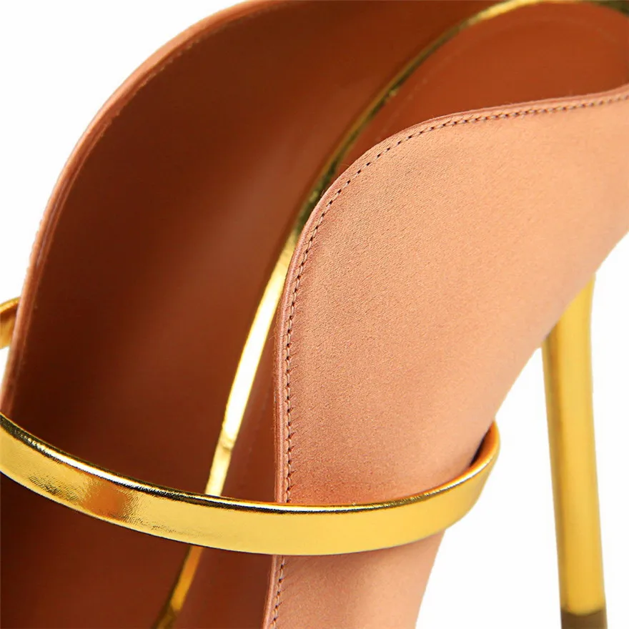 7 Colors Solid Silk Women Slippers Pointed Toe Outdoor Sandals High Heels Woman Sexy Party Show Thin Ladies Shallow Summer Shoes