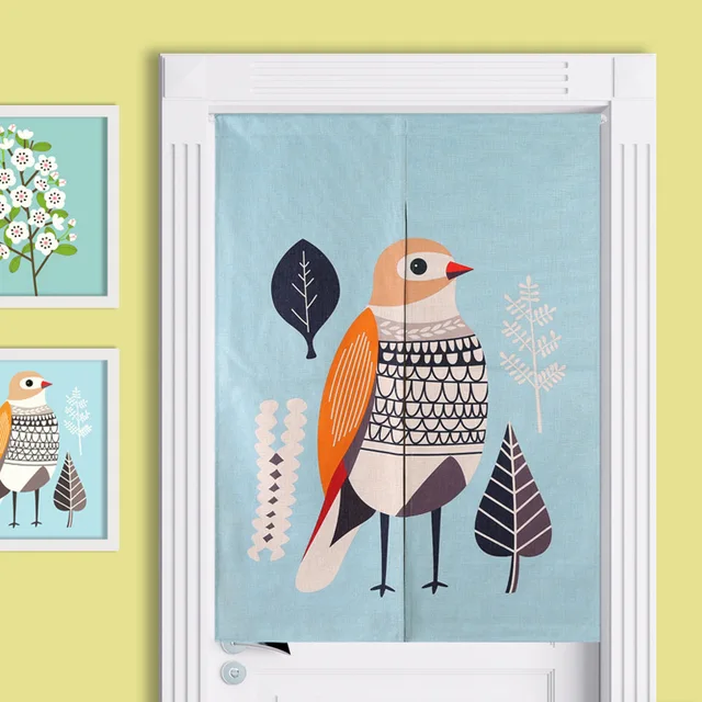Kitchen Curtains bird kitchen curtains : Aliexpress.com : Buy Fresh bird illustration cotton cartoon short ...