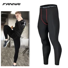 Мужские компрессионные штаны для бега, трико для бега, обтягивающие леггинсы для бодибилдинга, спортивные штаны для фитнеса, быстросохнущие штаны для ММА