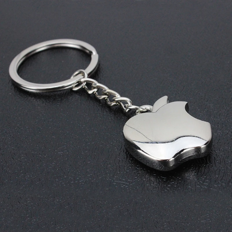 

New arrival Novelty Souvenir Metal Apple Key Chain Creative Gifts Apple Keychain Key Ring Trinket car key ring car key ring