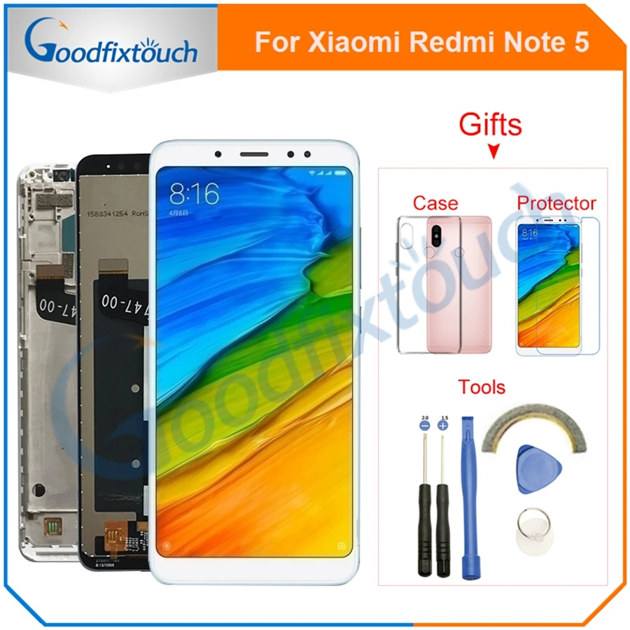 

For Xiaomi Redmi Note 5 Note5 NT5 LCD Display Touch Screen Digitizer Assembly With Frame Replacement Parts With Free Gift