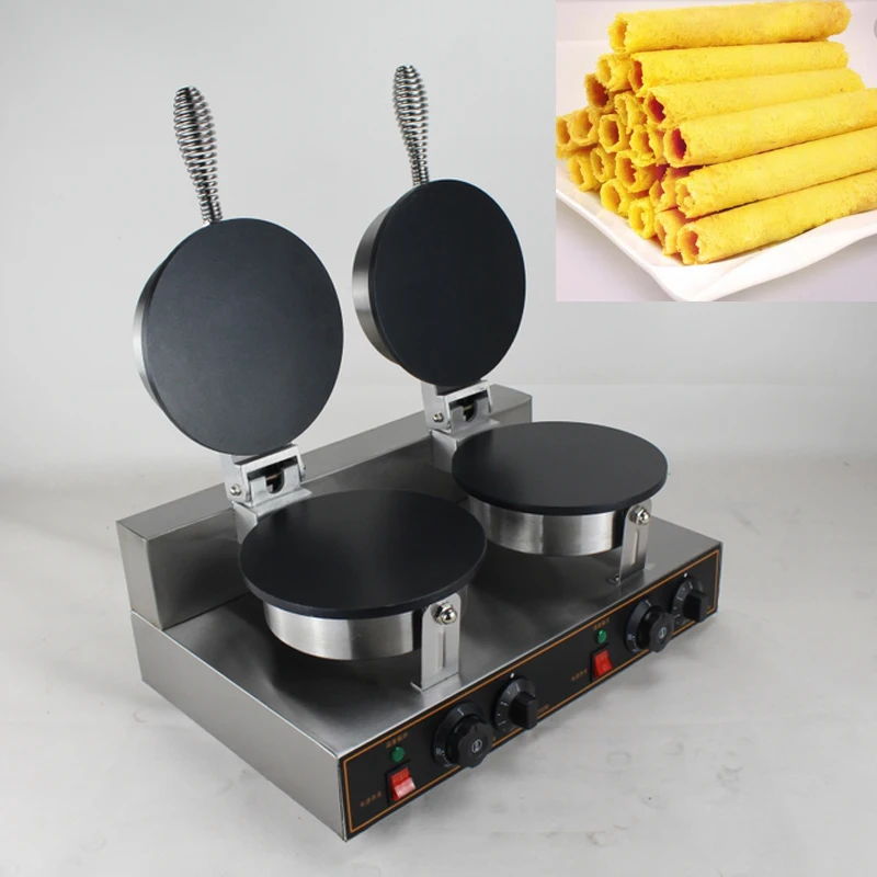 stainless steel double head Waffle Egg Roll Maker/ Egg Roll making
