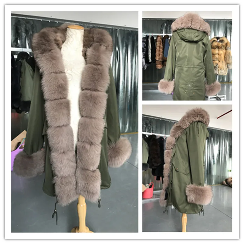 CKMORLS новые куртки из натурального Лисьего меха для женщин меховые парки Повседневная Уличная одежда Harajuku Goth длинное пальто размера плюс длинная меховая парка
